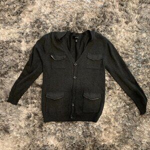 Rhone Gramercy Cardigan Mens Small Black Button down 4 pocket front.